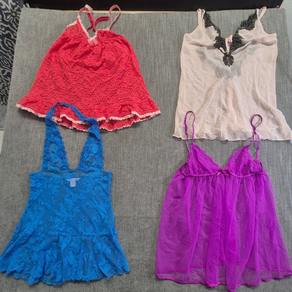 Victoria's‎ Secret Lot of 4 lace lingerie camisole babydoll tops women SM NWOT